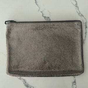 Marc Jacobs for Target gunmetal grey metallic leather pouch NWOT